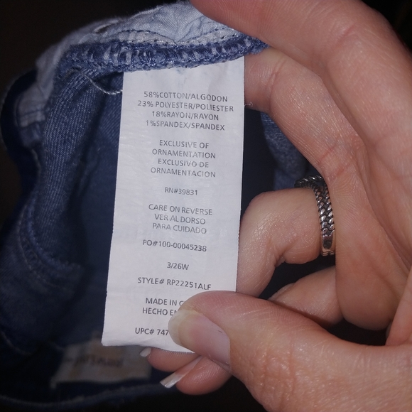 Rewind studded pearl embellishment raw hem jeans - Picture 6 of 8